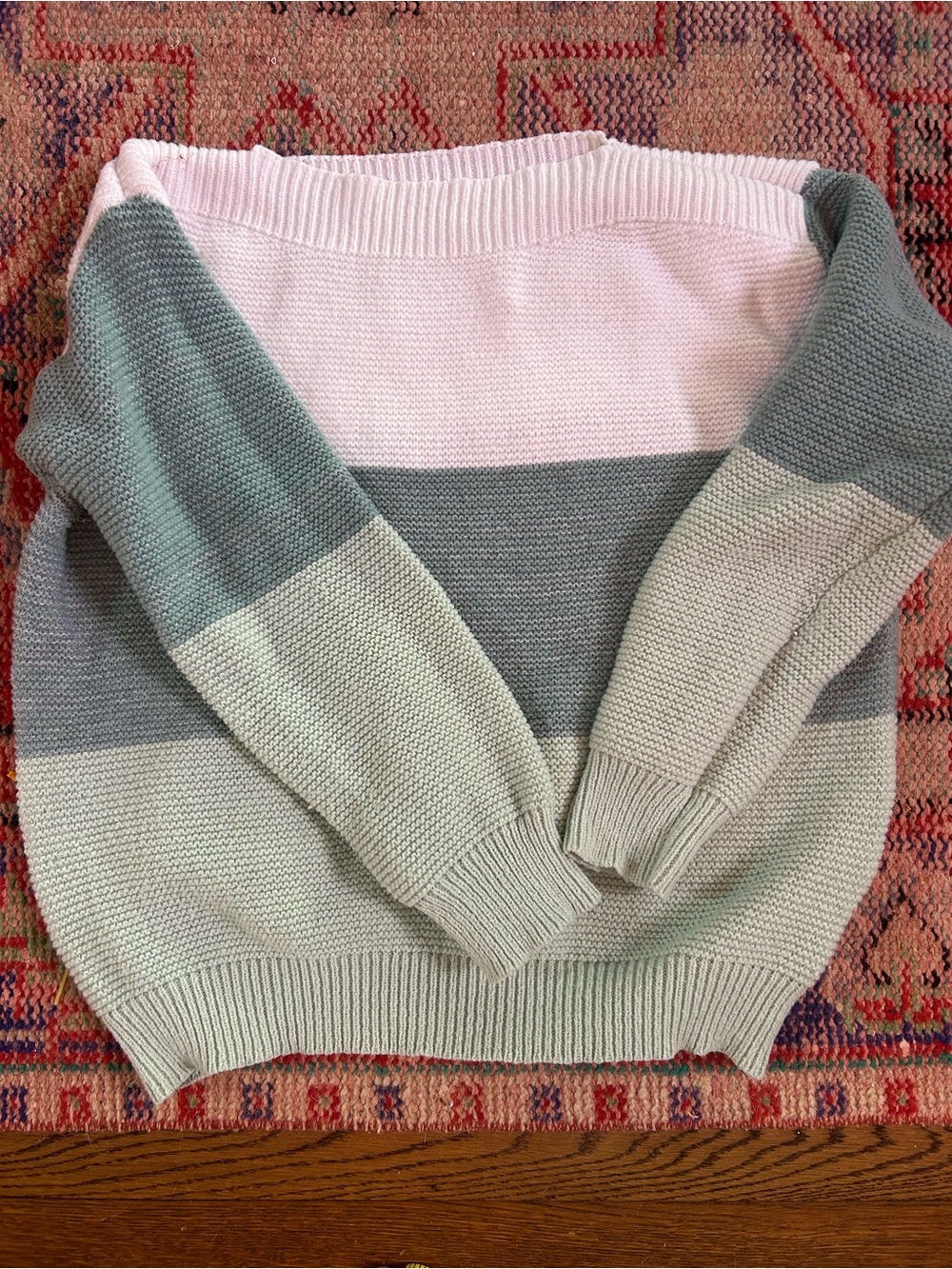 Colorblock Crewneck Sweater